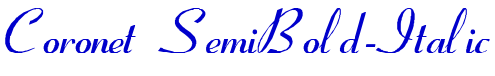 Coronet SemiBold-Italic 字体